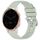 Per cinturino in silicone con fibbia in argento lucido liquido Garmin Vivoactive 4S (verde)