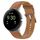 Per Google Pixel Watch 2 cinturino per orologio da cucito in rilievo in pelle con strato superiore (marrone chiaro)