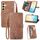 Custodia per telefono in pelle con cerniera fiore goffrato per Samsung Galaxy A50 (marrone) Custodia per telefono in pelle con cerniera fiore goffrato per Samsung Galaxy A50 (marrone)