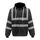 Felpa riflettente con cerniera e cappuccio Abbigliamento riflettente in pile per sport all'aria aperta, taglia: L (nero) Felpa riflettente con cerniera e cappuccio Abbigliamento riflettente in pile per sport all'aria aperta, taglia: L (nero)