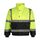 Giacca invernale in cotone riflettente multitasche corta impermeabile calda, taglia: S (giallo + blu navy)