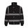 Giacca invernale calda e impermeabile, corta, multitasche, in cotone riflettente, taglia: S (nera)