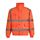 Giacca invernale calda e impermeabile, corta in cotone riflettente multitasche, taglia: XL (arancione fluorescente)