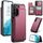 Custodia per telefono antifurto RFID per slot per schede CaseMe C22 per Samsung Galaxy S22 5G (vino rosso) Custodia per telefono antifurto RFID per slot per schede CaseMe C22 per Samsung Galaxy S22 5G (vino rosso)