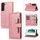 Custodia in pelle per telefono con slot per scheda Samsung Galaxy S22+ 5G (oro rosa) Custodia in pelle per telefono con slot per scheda Samsung Galaxy S22+ 5G (oro rosa)