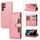 Custodia in pelle per telefono con slot per schede per Samsung Galaxy S22 Ultra 5G (oro rosa) Custodia in pelle per telefono con slot per schede per Samsung Galaxy S22 Ultra 5G (oro rosa)