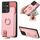 Custodia per telefono posteriore con cerniera verticale con anello in pelle incrociata per Samsung Galaxy S21 Ultra 5G (rosa) Custodia per telefono posteriore con cerniera verticale con anello in pelle incrociata per Samsung Galaxy S21 Ultra 5G (rosa)