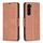 Per Samsung Galaxy S24+ 5G Custodia in pelle di agnello con texture in puro colore Flip (marrone) Per Samsung Galaxy S24+ 5G Custodia in pelle di agnello con texture in puro colore Flip (marrone)
