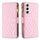 Per Samsung Galaxy S24+ 5G Custodia a portafoglio in pelle con cerniera a reticolo di diamanti (rosa) Per Samsung Galaxy S24+ 5G Custodia a portafoglio in pelle con cerniera a reticolo di diamanti (rosa)