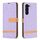 Custodia per telefono in pelle con texture denim color block per Samsung Galaxy S24+ 5G (viola) Custodia per telefono in pelle con texture denim color block per Samsung Galaxy S24+ 5G (viola)