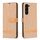 Custodia per telefono in pelle con texture denim color block per Samsung Galaxy S24+ 5G (marrone) Custodia per telefono in pelle con texture denim color block per Samsung Galaxy S24+ 5G (marrone)