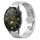 Per Huawei Watch GT4 46mm Cinturino in metallo con fibbia a farfalla in acciaio inossidabile con perline (argento)