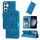 Custodia per telefono in pelle girasole goffrata per Samsung Galaxy S24 (blu) Custodia per telefono in pelle girasole goffrata per Samsung Galaxy S24 (blu)