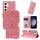 Custodia per telefono in pelle girasole goffrata per Samsung Galaxy S24 (oro rosa) Custodia per telefono in pelle girasole goffrata per Samsung Galaxy S24 (oro rosa)
