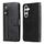 Custodia per cellulare in pelle con cerniera alla moda per Samsung Galaxy S24 (nera)