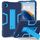 Custodia per tablet PC in silicone a colori a contrasto per Samsung Galaxy Tab A9 con supporto (blu navy + blu) Custodia per tablet PC in silicone a colori a contrasto per Samsung Galaxy Tab A9 con supporto (blu navy + blu)