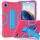 Custodia per tablet PC in silicone a colori a contrasto per Samsung Galaxy Tab A9 con supporto (rosa rosso + blu) Custodia per tablet PC in silicone a colori a contrasto per Samsung Galaxy Tab A9 con supporto (rosa rosso + blu)