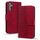 Per Samsung Galaxy S23 FE 5G Custodia per telefono in pelle con fibbia a diamante business con cordino (vino rosso) Per Samsung Galaxy S23 FE 5G Custodia per telefono in pelle con fibbia a diamante business con cordino (vino rosso)