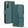 Per Samsung Galaxy S22 5G Business Custodia per telefono in pelle con fibbia a diamante con cordino (verde) Per Samsung Galaxy S22 5G Business Custodia per telefono in pelle con fibbia a diamante con cordino (verde)