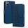 Per Samsung Galaxy S22 5G Custodia per telefono in pelle con fibbia a diamante business con cordino (blu reale) Per Samsung Galaxy S22 5G Custodia per telefono in pelle con fibbia a diamante business con cordino (blu reale)