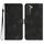 Custodia in pelle per Samsung Galaxy S22 5G con motivo a cuore (nero)