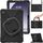 Per Samsung Galaxy Tab A9+ Custodia ibrida in silicone per tablet PC con supporto e tracolla (nero + nero) Per Samsung Galaxy Tab A9+ Custodia ibrida in silicone per tablet PC con supporto e tracolla (nero + nero)
