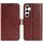 Custodia per telefono in pelle con vibrazione orizzontale per Samsung Galaxy S24 5G R64 (marrone)