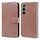 Per Samsung Galaxy S24+ 5G Skin Feeling Oil Leather Texture PU + Custodia per telefono in TPU (Champagne)