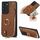 Custodia per telefono posteriore con cerniera verticale con anello in pelle incrociata per Samsung Galaxy S24+ 5G (marrone) Custodia per telefono posteriore con cerniera verticale con anello in pelle incrociata per Samsung Galaxy S24+ 5G (marrone)