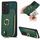 Custodia per telefono posteriore con cerniera verticale con anello in pelle incrociata per Samsung Galaxy S24+ 5G (verde) Custodia per telefono posteriore con cerniera verticale con anello in pelle incrociata per Samsung Galaxy S24+ 5G (verde)