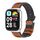 Per Redmi Watch 3 Lite / Watch 3 Active Mijobs cinturino in pelle TPU (marrone argento)