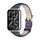 Per Xiaomi Mi Band 8 Pro Mijobs cinturino sottile in vera pelle (blu argento) Per Xiaomi Mi Band 8 Pro Mijobs cinturino sottile in vera pelle (blu argento)