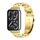 Per Xiaomi Mi Band 8 Pro Mijobs cinturino in acciaio inossidabile a tre perline (oro) Per Xiaomi Mi Band 8 Pro Mijobs cinturino in acciaio inossidabile a tre perline (oro)