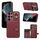 Custodia per telefono con supporto ad anello per portafoglio con texture spazzolata per Samsung Galaxy Galaxy S22 Ultra 5G (rosso scuro) Custodia per telefono con supporto ad anello per portafoglio con texture spazzolata per Samsung Galaxy Galaxy S22 Ultra 5G (rosso scuro)