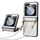 Per Samsung Galaxy Z Flip3 5G SULADA Custodia pieghevole per telefono elegante con texture rombica (bianca) Per Samsung Galaxy Z Flip3 5G SULADA Custodia pieghevole per telefono elegante con texture rombica (bianca)