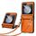 Per Samsung Galaxy Z Flip3 5G SULADA Custodia pieghevole elegante con texture rombica (arancione) Per Samsung Galaxy Z Flip3 5G SULADA Custodia pieghevole elegante con texture rombica (arancione)