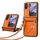 Per OPPO Find N2 Flip SULADA Custodia per telefono pieghevole elegante con texture rombica (arancione) Per OPPO Find N2 Flip SULADA Custodia per telefono pieghevole elegante con texture rombica (arancione)