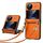 Per vivo X Flip SULADA Custodia per telefono pieghevole elegante con struttura rombica (arancione) Per vivo X Flip SULADA Custodia per telefono pieghevole elegante con struttura rombica (arancione)
