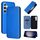 Per Samsung Galaxy S24 5G Custodia per cellulare in pelle con texture in fibra di carbonio (blu) Per Samsung Galaxy S24 5G Custodia per cellulare in pelle con texture in fibra di carbonio (blu)