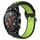 Per Huawei Watch GT 46mm / 42mm 22mm Chiusura cinturino sportivo bicolore (nero + verde)