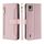 Custodia per cellulare in pelle con cerniera a tracolla per Nokia C110 4G Lite (rosa)
