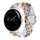 Per Google Pixel Watch/Watch 2 cinturino con fibbia magnetica con anello in nylon (arcobaleno bianco)