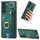 Per Samsung Galaxy S23+ 5G Custodia per telefono con sacchetto per carte ad anello retrò con sensazione di pelle e anello per appendere (verde) Per Samsung Galaxy S23+ 5G Custodia per telefono con sacchetto per carte ad anello retrò con sensazione di pelle e anello per appendere (verde)