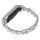 Per Xiaomi Mi Band 6/5 cinturino per orologio in metallo con diamanti con orsetto carino (argento) Per Xiaomi Mi Band 6/5 cinturino per orologio in metallo con diamanti con orsetto carino (argento)