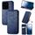 Per Xiaomi 14 Pro Custodia per telefono in pelle magnetica pressata con griglia cubica (blu) Per Xiaomi 14 Pro Custodia per telefono in pelle magnetica pressata con griglia cubica (blu)