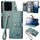 Per Xiaomi 14 Love Custodia per cellulare in pelle con cordino con cerniera (verde) Per Xiaomi 14 Love Custodia per cellulare in pelle con cordino con cerniera (verde)