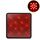 Luci per rimorchio a LED per autoveicoli Luci freno posteriori universali, Colore: Rosso Shell 12 luci
