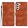 Per Samsung Galaxy S24 5G Custodia in pelle con motivo a farfalla con fiori in rilievo (marrone) Per Samsung Galaxy S24 5G Custodia in pelle con motivo a farfalla con fiori in rilievo (marrone)