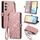 Custodia per telefono in pelle con fibbia laterale con cerniera geometrica per Samsung Galaxy S24+ 5G (rosa) Custodia per telefono in pelle con fibbia laterale con cerniera geometrica per Samsung Galaxy S24+ 5G (rosa)