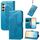 Per Samsung Galaxy S24+ 5G Custodia per cellulare in pelle goffrata con fiori d'amore farfalla (blu) Per Samsung Galaxy S24+ 5G Custodia per cellulare in pelle goffrata con fiori d'amore farfalla (blu)